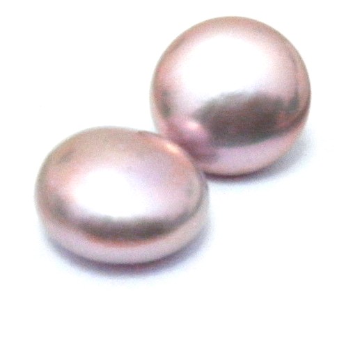 Pink Large Coin Pearl Pair